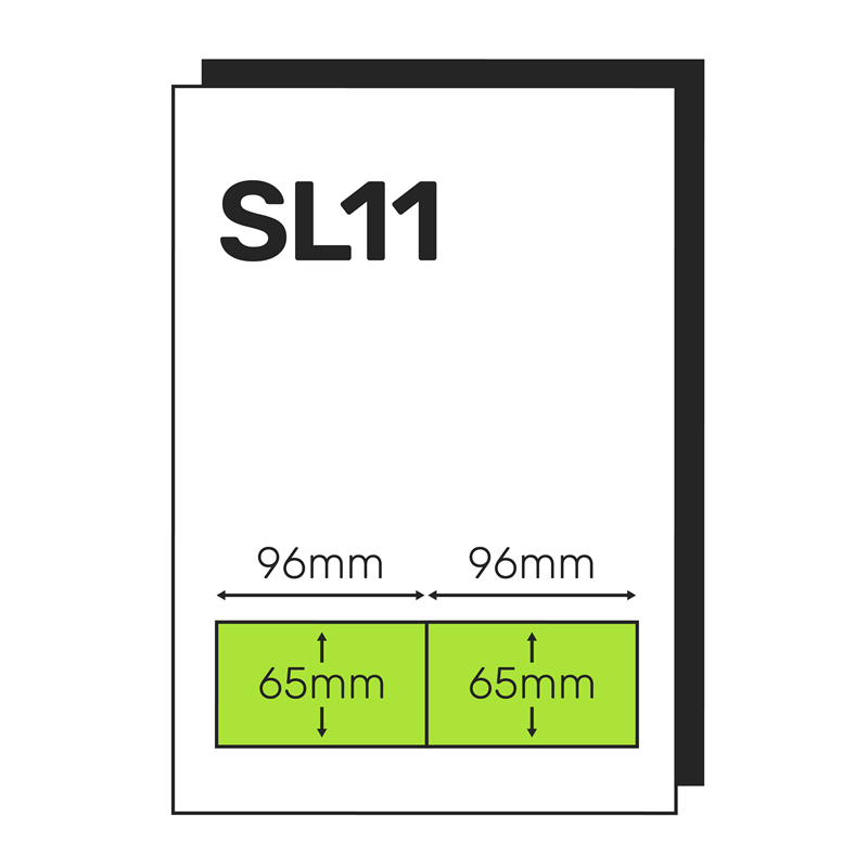 Double Integrated Label SL11 – 250 or 1000 Sheets