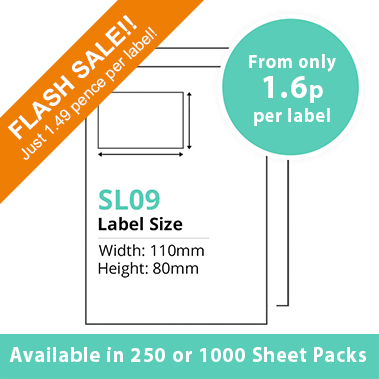 Single Integrated Label SL09 – 1000 Sheets